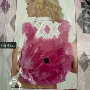 Fuzzy Pink Faux Fur Backpack